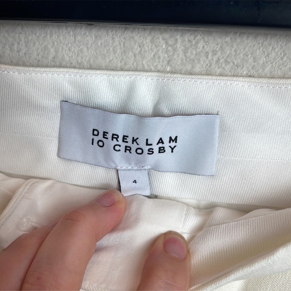 10 Crosby Derek Lam Bianca Split Front Crop Trouser Size 4 - Picture 6 of 9